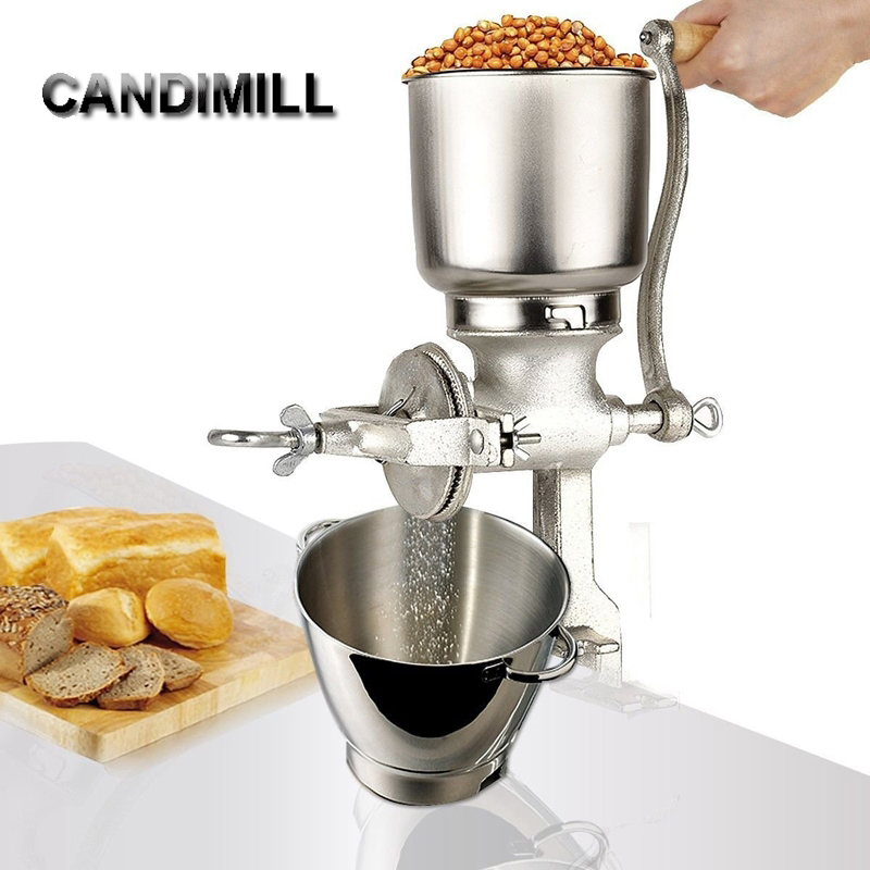 Coffee Grinder Burr Flat - CANDIMILL มัลติฟังก์ชั่ขนาดเล็กเครื่องบดด้วยตนเองเครื่องบดเมล็ดกาแฟข้าวโพดสมุนไพรจีนเม็ดบดแห้ง