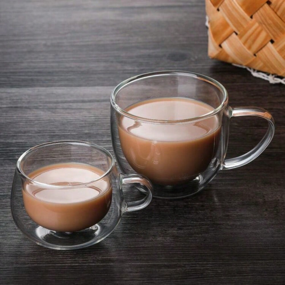 1PC Double Walled ถ้วยแก้วจับโ - Espresso Shot Glass บทวิจารณ์และราคา