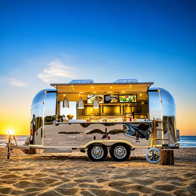 รถขายอาหารเคลื่อนที่, รถพ่วงขา - Coffee Van Equipment บทวิจารณ์และราคา